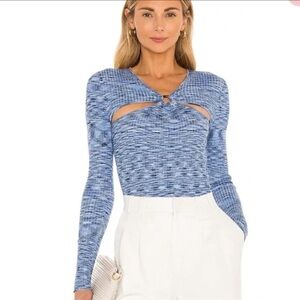 Abercrombie and Fitch Blue Sweater bodysuit size small